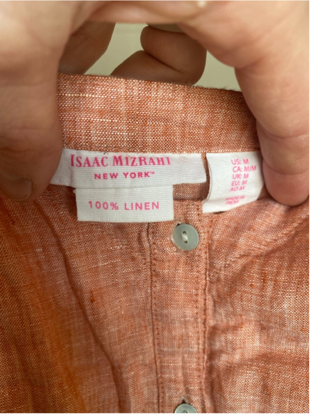 Isaac Mizrahi Linen Tank Top Coastal Quiet Luxury Button Front Resort Vaca Beach - Picture 4 of 6